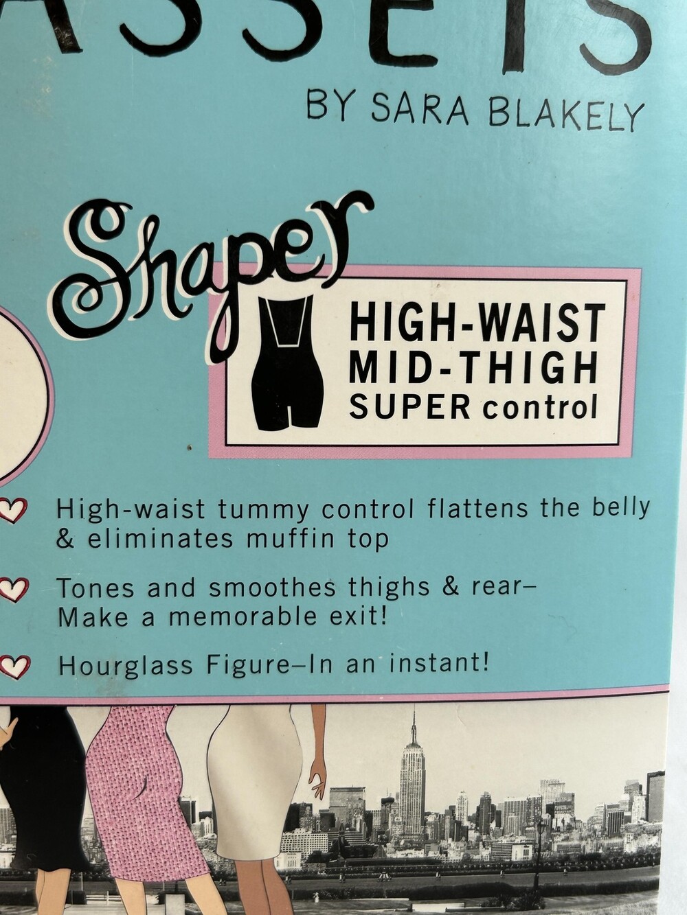 Assets By Spanx High-Waist Mid-Thigh Shaper Womens 6 Black Super Control 871B - Picture 7 of 9